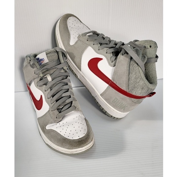 Nike Dunk High Athletic Club Gray Red White Sneakers Shoes | Size: Unknown - Picture 2 of 11